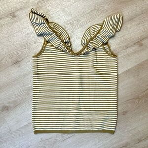 Madewell Ruffle Sleeve Sweater Tank L